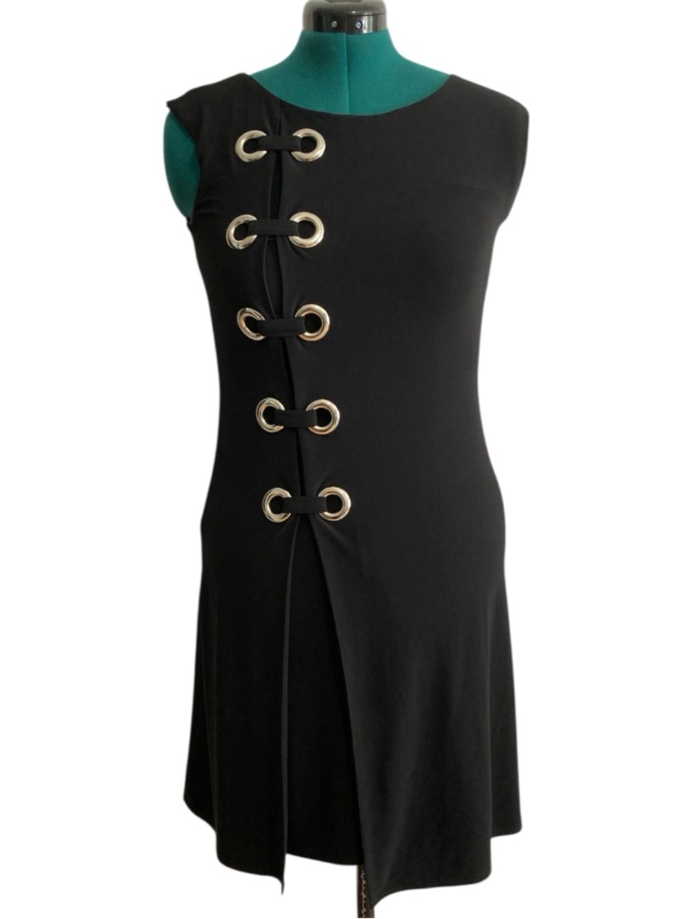 Joseph Ribkoff Large Grommet Sleeveless Dress